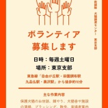 『【土曜日】お世話ボランティアさん募集しています』の画像