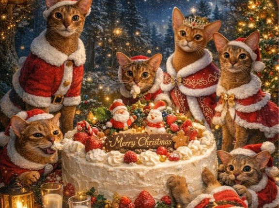 7ニャンから、メリークリスニャス⭐︎