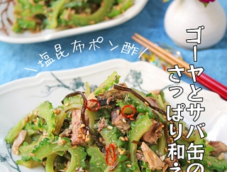 作り置き出来る簡単副菜♪ゴーヤと鯖缶のさっぱり和え