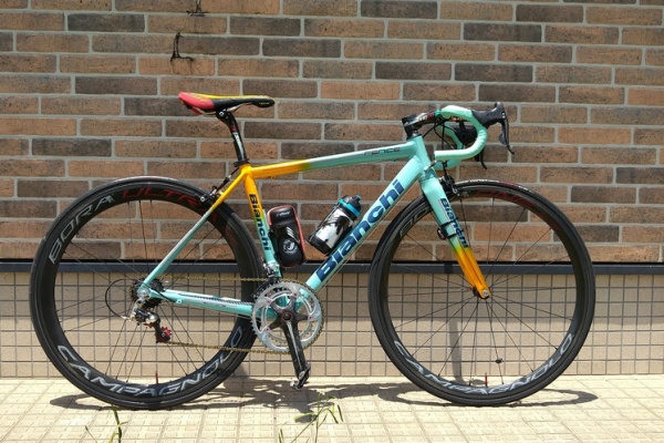 パンターニ ビアンキ フロントフォーク カーボン Mega Pro Yahoo!オークション - BIANCHI MEGA PRO L パンターニレプリカ