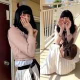『さくら色のスウェードライダースジャケットとマキシスカート②///きゃわわ///』の画像