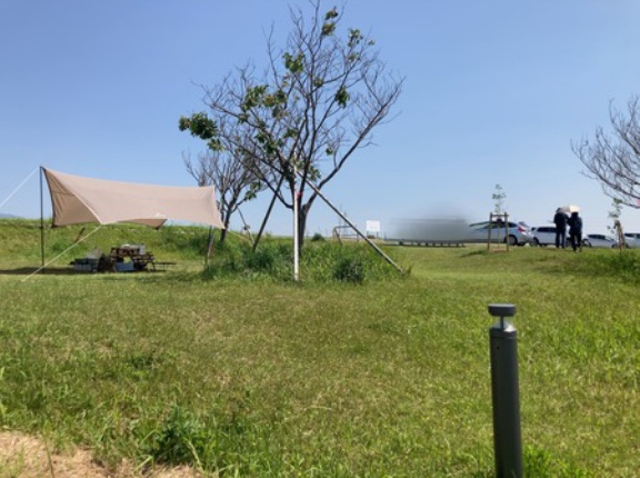 キャンプ（無料）もできる！「本明川 桜づつみ」（諫早市仲沖町）