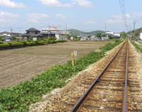 『西大寺鉄道の廃線跡』の画像