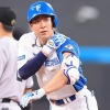 松本剛　気を吐くマルチ安打　「頑張らないと。3タテはされないように」