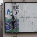 屋外広告の貼替え