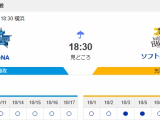 日本シリーズ初戦、雨予報