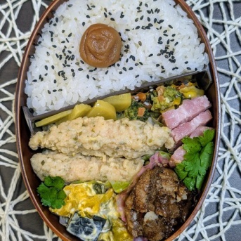 冠水危機だった～夫のお弁当394