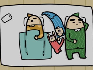 ボーヤの寝相の理由