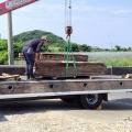 頂き物の五島産原木の製材