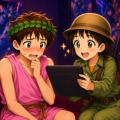 【生成AI漫画】新ヒロイン「銭子」追加記念、カラオケ懇親パーティー