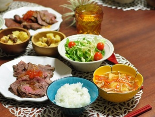 取り急ぎ一昨日の晩ごはんと、この長い休み期間中に思ったオットの変化