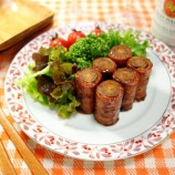 『ゆずこしょうの風味が食欲をそそる☆ゴリ！ゴリ！！食感と   香りを楽しむ♪ベーコン巻きごぼうの照り焼き　Teriyaki bacon wrapped burdock　-Recipe No.1490-』の画像