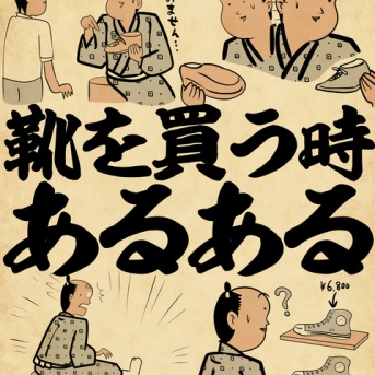靴を買う時あるあるでござる