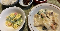 涼しいです＆豚肉と大根のクリーム煮
