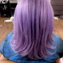 ケアブリーチからのロージアミンヒーリングカラトリのオンカラーで鮮やかパープル完成！！