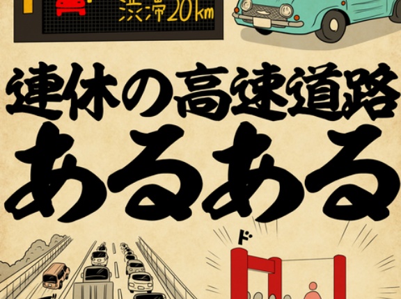 連休の高速道路あるあるでござる