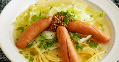 ウインナーのこれ!うま!!スープパスタ／最後の最後でやっと当選（したらしいｗ）