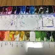 透明水彩画初心者こそ☆パレットの絵の具は「満タン」がおススメです