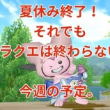 『夏休み終了！それでもドラクエは終わらない！今週の予定。』の画像