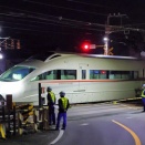 小田急ロマンスカーVSE 50001 深夜回送＠座間14号踏切