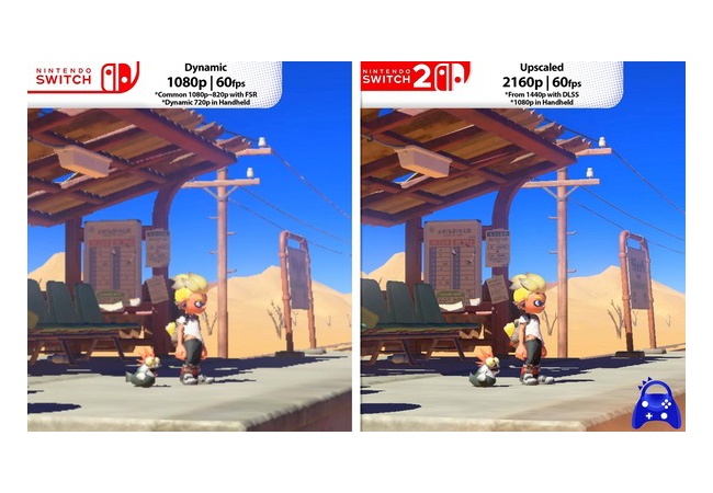 【朗報】SwitchとSwitch2の「スプラトゥーン3」比較動画到着。解像度が劇的に向上！くっきり鮮明に