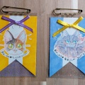 新作｜「猫がいます」ロゼット風カード作りました