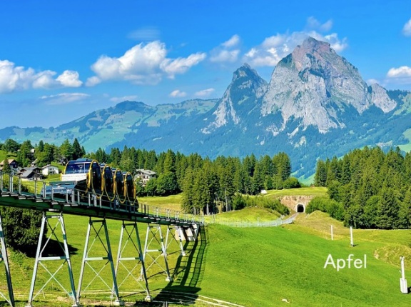 世界一急勾配のケーブルカーに乗って山の村 シュトースへ🇨🇭（2025 夏）