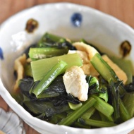 【覚えておきたい副菜シリーズ】この組み合わせ最強！！小松菜と油揚げの中華風煮浸しの作り方
