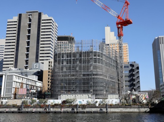地上34階「パークタワー品川天王洲」の建設状況！天王洲運河に面した分譲タワマン（2026.1.11）