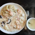 亀田郡七飯町鳴川5 中国菜館 天華(てんか) その4 海宝あんかけチャーハン1,600円 エビチリオムライス1,400円