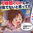 スマホ、1時間くらいしか見てないと思ってた