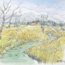 乳川の神戸橋から