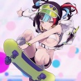 【FGO】ねちゃさんのスケボーを乗りこなす水着なぎこさん！！　なぎこさんかっこいいよ！