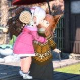 『【FF14】エモート「抱き合う」で相方にお出かけの挨拶ヾ(〃^∇^)ノ【FFXIV】』の画像