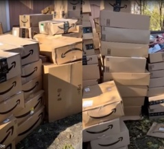 「配送ミスかと思ったら感激した…」自宅の私道を埋め尽くしたAmazon荷物の正体