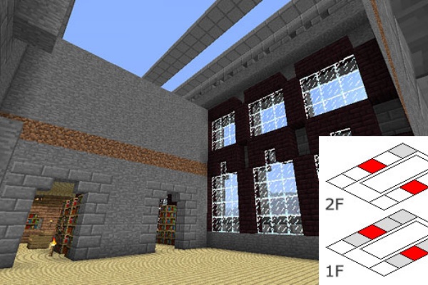 大図書館を作る 15 一般吹き抜け蔵書室 マインクラフトてんやわんや開拓記