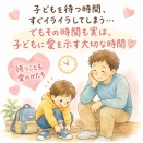 子どもを待つ時間、すぐイライラしてしまいませんか？その時間も実は子供に愛を示す大切な時間