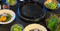【だんなさまごはん】焼肉と焼きびたしととうもろこしごはんの夜ごはん