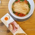らぁ麺めん奏心【完熟トマトの汐そば＋追い飯（半ライス）】＠島田市金谷栄町