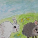 うさぎがさんぽにでかけた