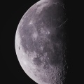 下弦前のお月様＆連なる大黒点 ☆彡