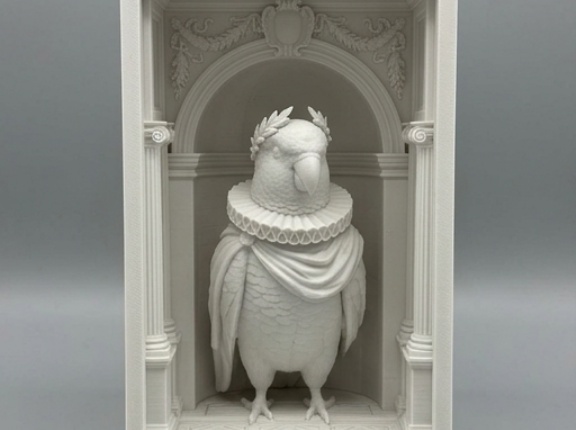 オキナインコのルネサンス肖像画ブックヌークができました！