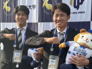 DeNA、ドラフト2位島田舜也・3位宮下朝陽にW指名あいさつ、ともに球団にゆかり