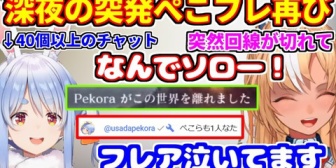 【ホロライブ】またまた深夜に始まる突発ぺこフレ