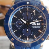 『【01122-37RBU35-BUIR3】エドクッス　クロノオフショア1　オートマティッククロノグラフ　ブルーセラミック』の画像