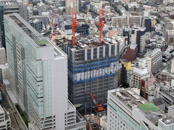 地上30階「道玄坂二丁目南地区第一種市街地再開発事業」の建設状況！渋谷の道玄坂にオフィスとホテル（2026.8.22）