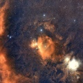 オリオン座の星雲と分子雲