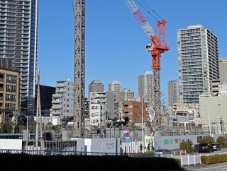 地上48階「セントラルガーデン月島 ザ タワー」の建設状況！月島駅と勝どき駅の中間に位置する分譲タワマン（2025.12.28）