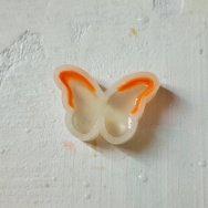 あちーねー💦と、ピンク花のちょうちょ作りました。