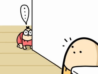 ワッパ、少し後ろからついてくる